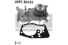 VKPC86416_помпа Clio для RENAULT MEGANE II седан (LM0/1_) 1.6 16V (LM1R, LM0C) 2006-, код двигателя K4M760,K4M761,K4M812,K4M813, V см3 1598, КВт82, Л.с.112, бензин, Skf VKPC86416